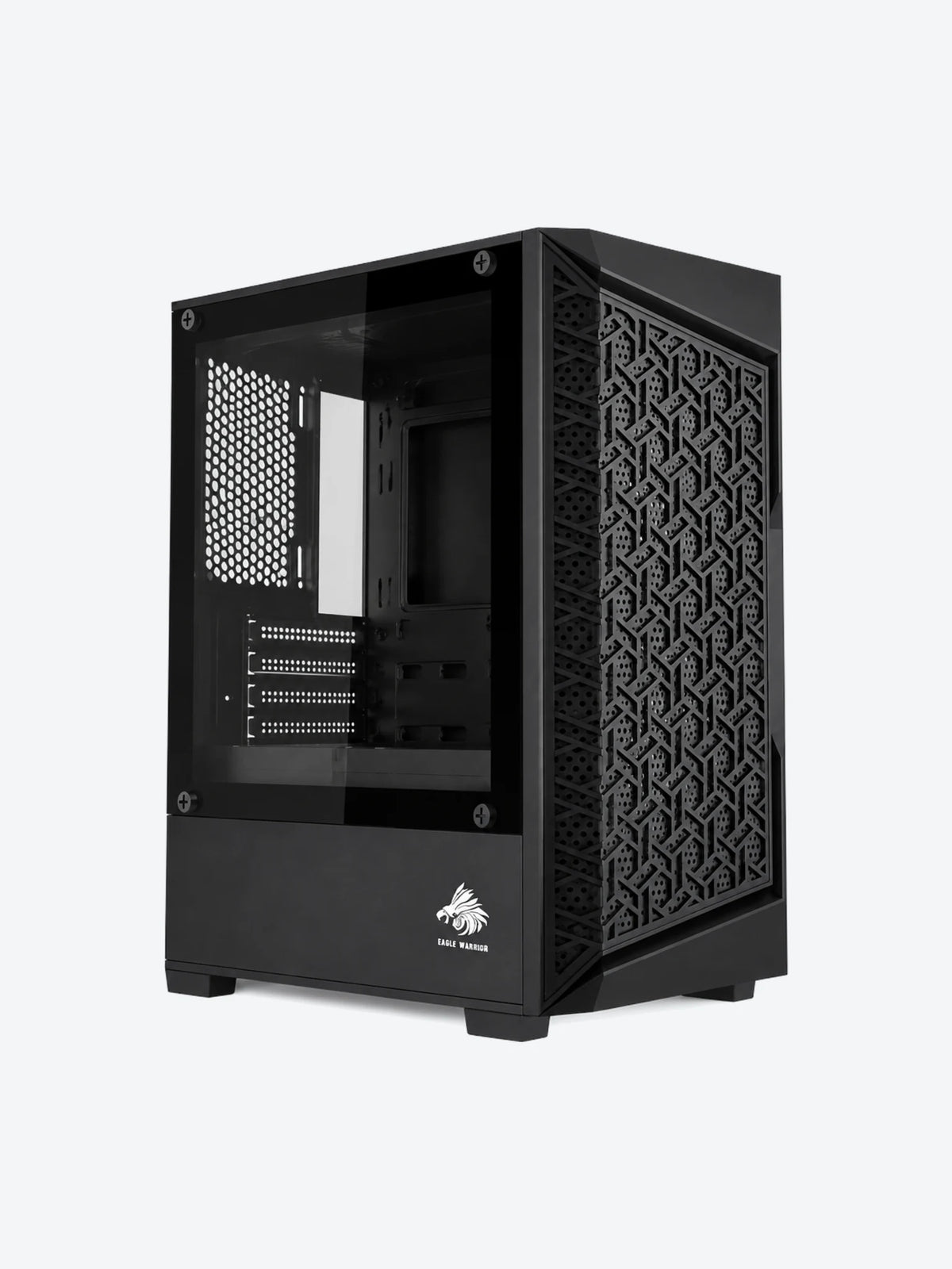 CASE EAGLE WARRIOR CG09J2RA001C MINI TOWER SIN VENTILACIÓN INCLUIDA CON PANEL LATERAL NEGRO