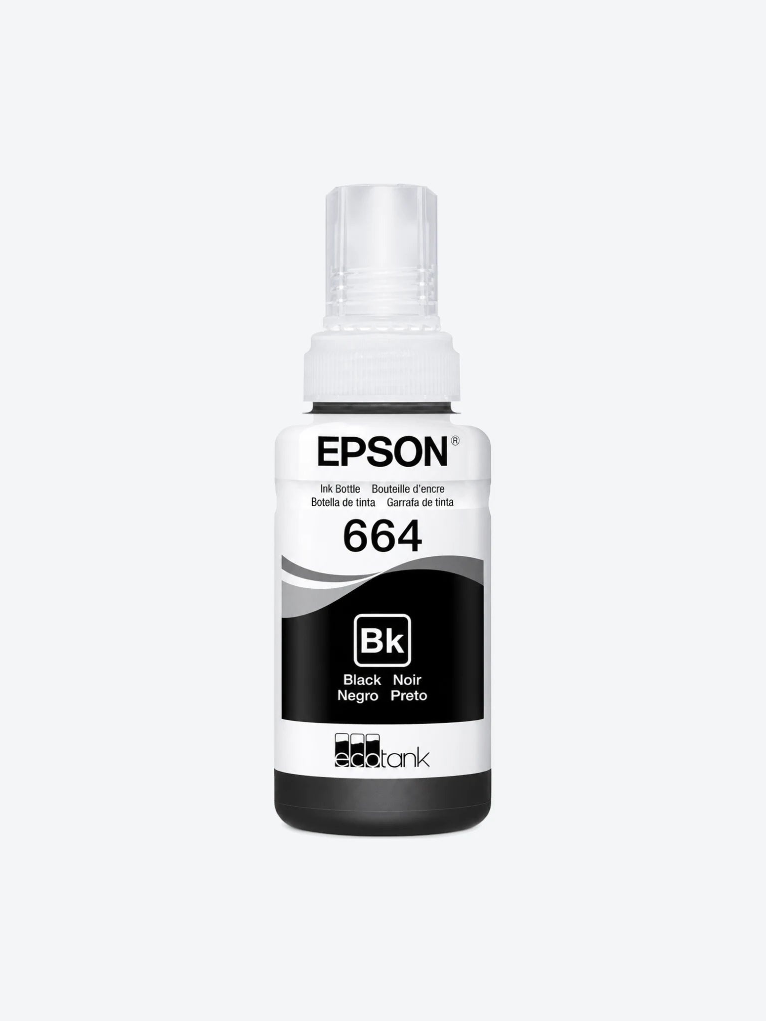 Epson T664 - 70 ml - negro - recarga de tinta - para Epson L110, L200, L310, L380, L395, L495, L575, L606, L655, L656, L1300, L1455