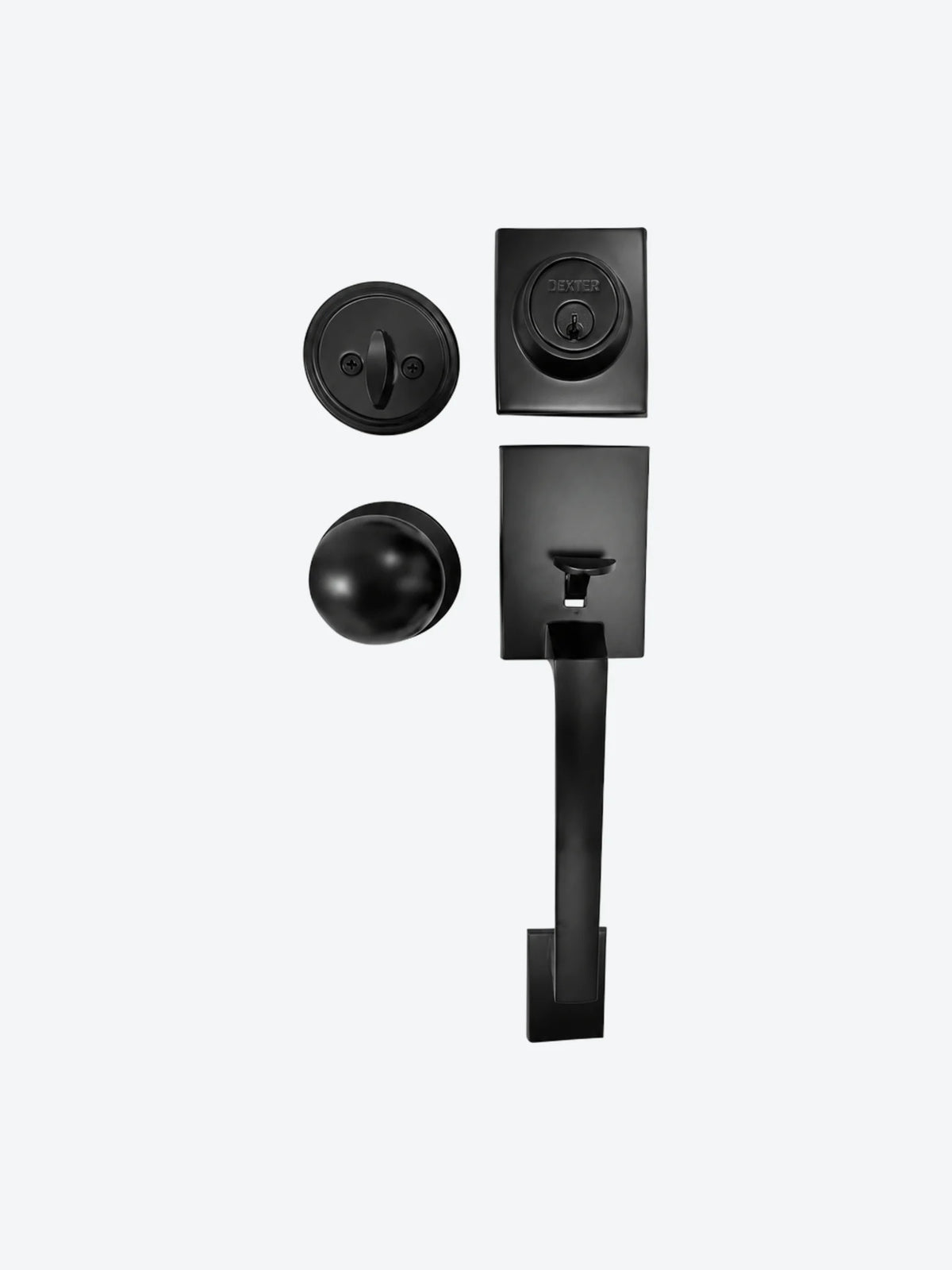 CERRADURA DECORATIVA NEGRO MATE