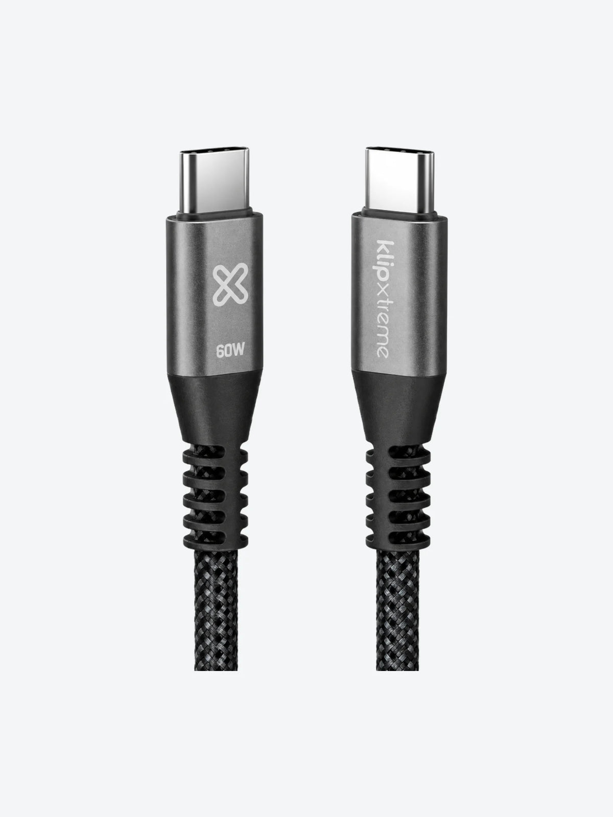 Klip Xtreme - USB cable - 24 pin USB-C - 1.8 m - Black - 60W Braided Fast charging-1