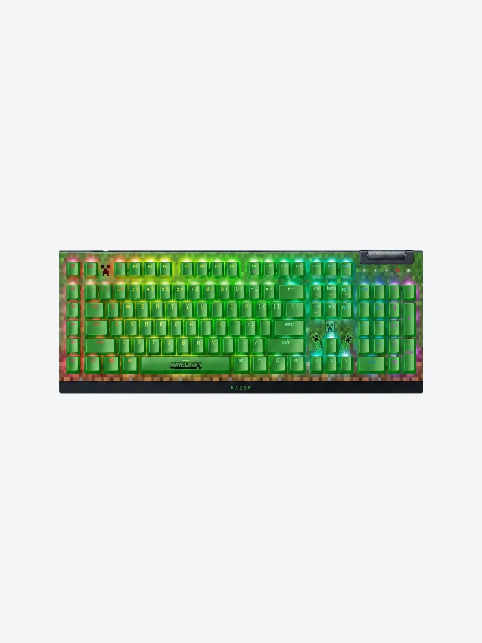 Teclado Gaming Razer RZ03- 04704100- R3M1 Mecanico con RGB Widow V4 X Color Verde Minecraft-1