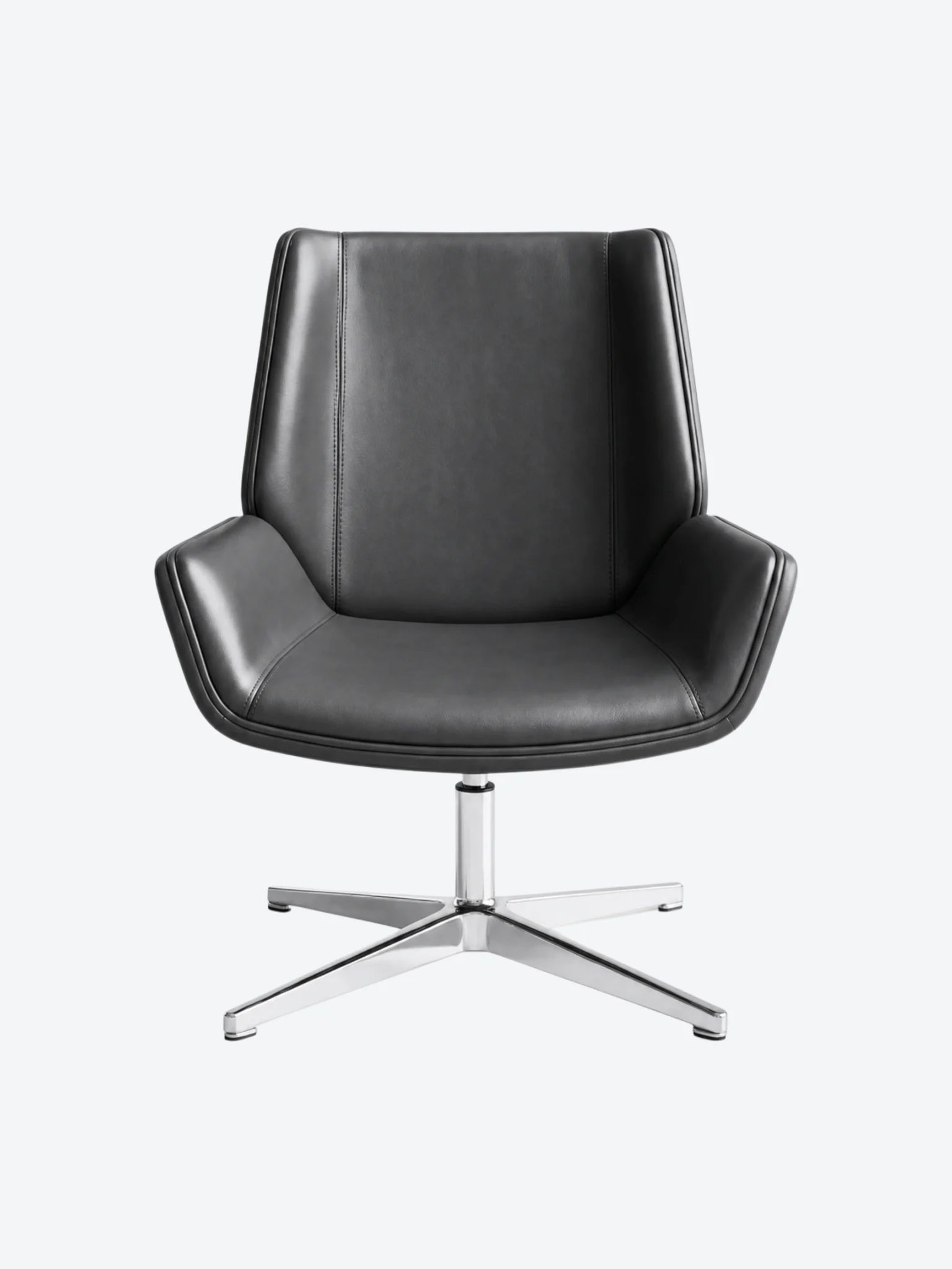 Silla de Cuerina M-006-D3-PU de Espera con respaldo Fija Color Gris