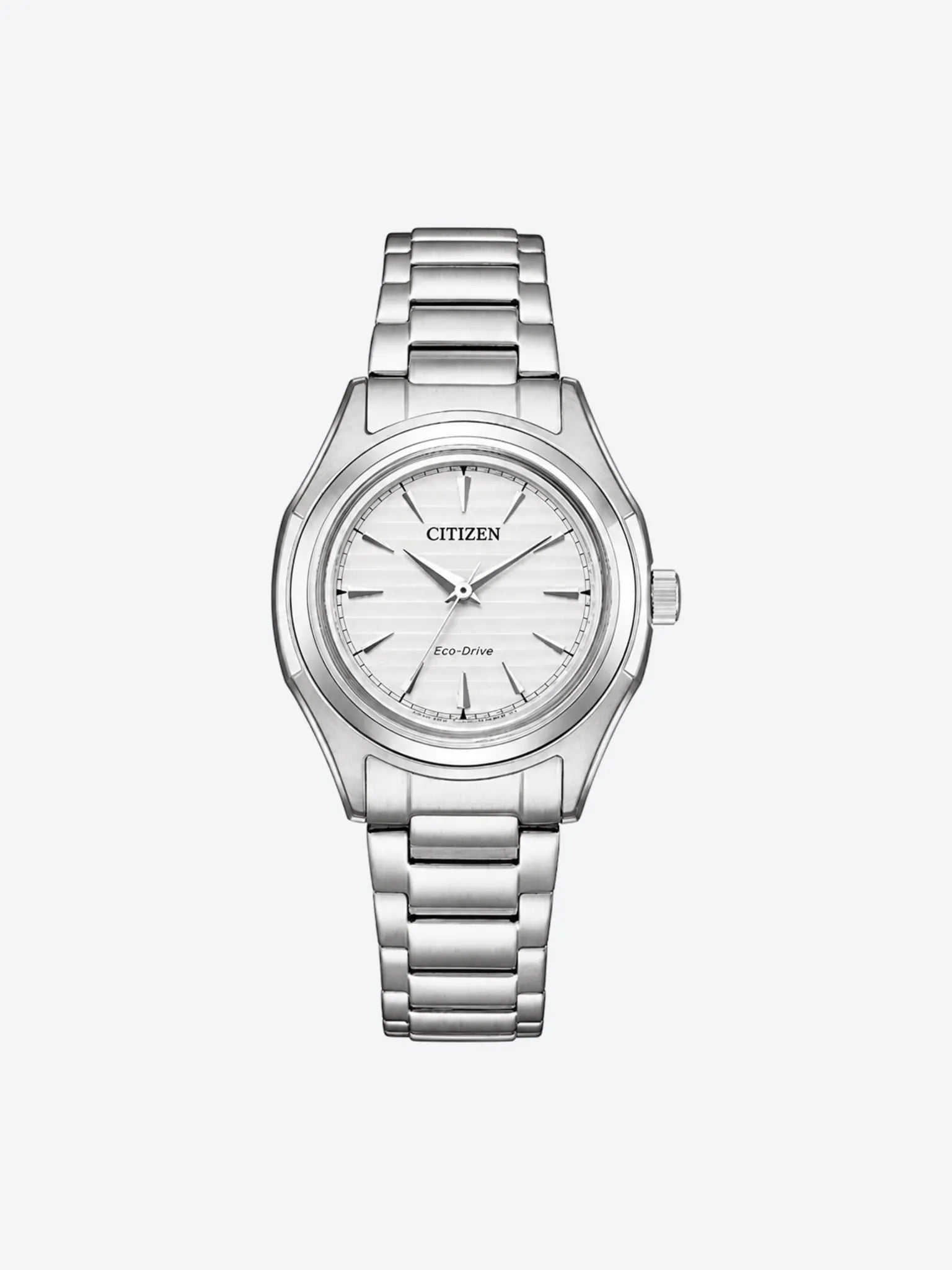 Reloj de Pulsera Anlogo de Dama esfera blanca con Caja y Banda de Acero Inoxidable Plateado.-1