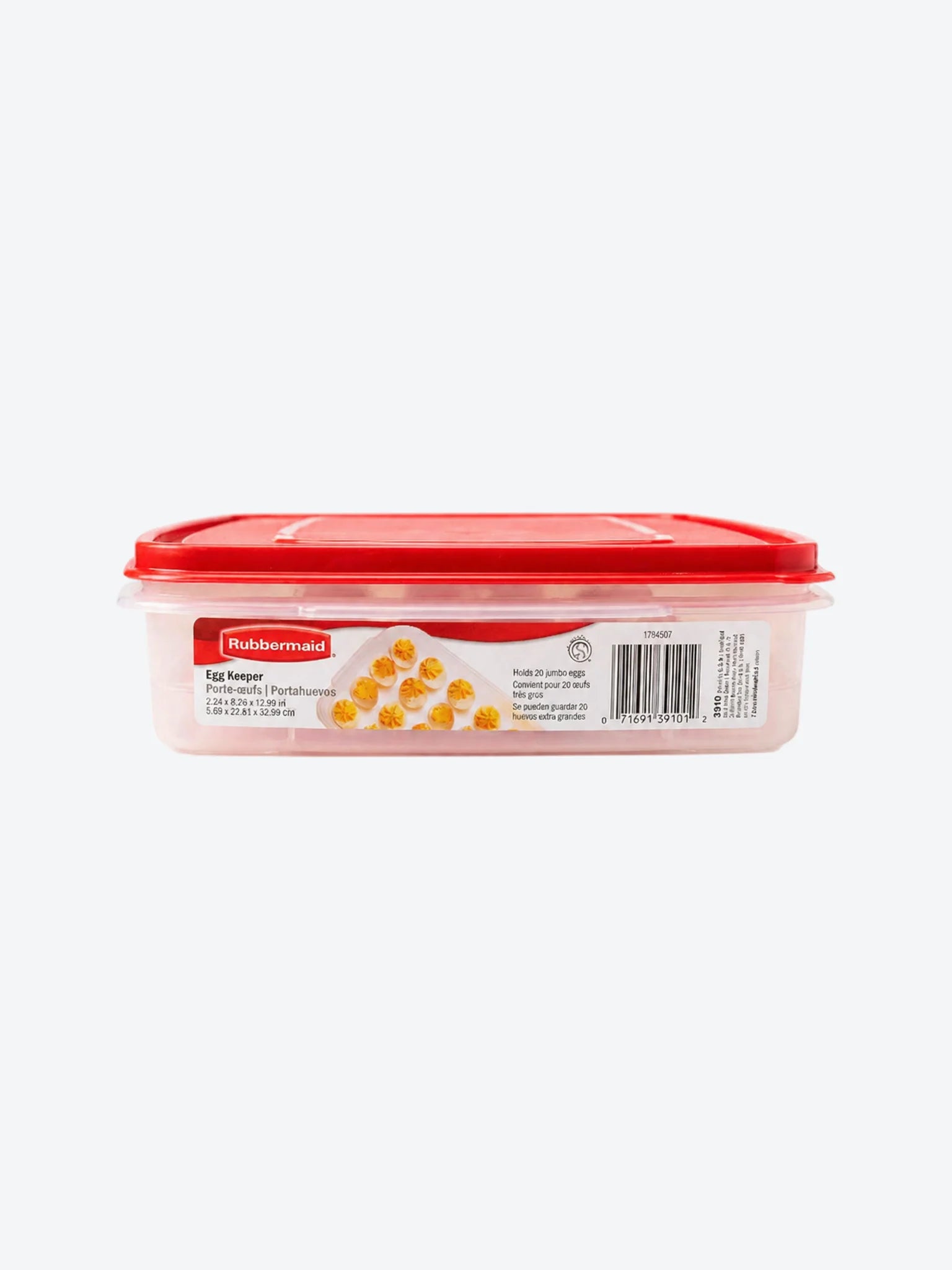Rubbermaid Huevera Rectangular - Tapa Roja-1