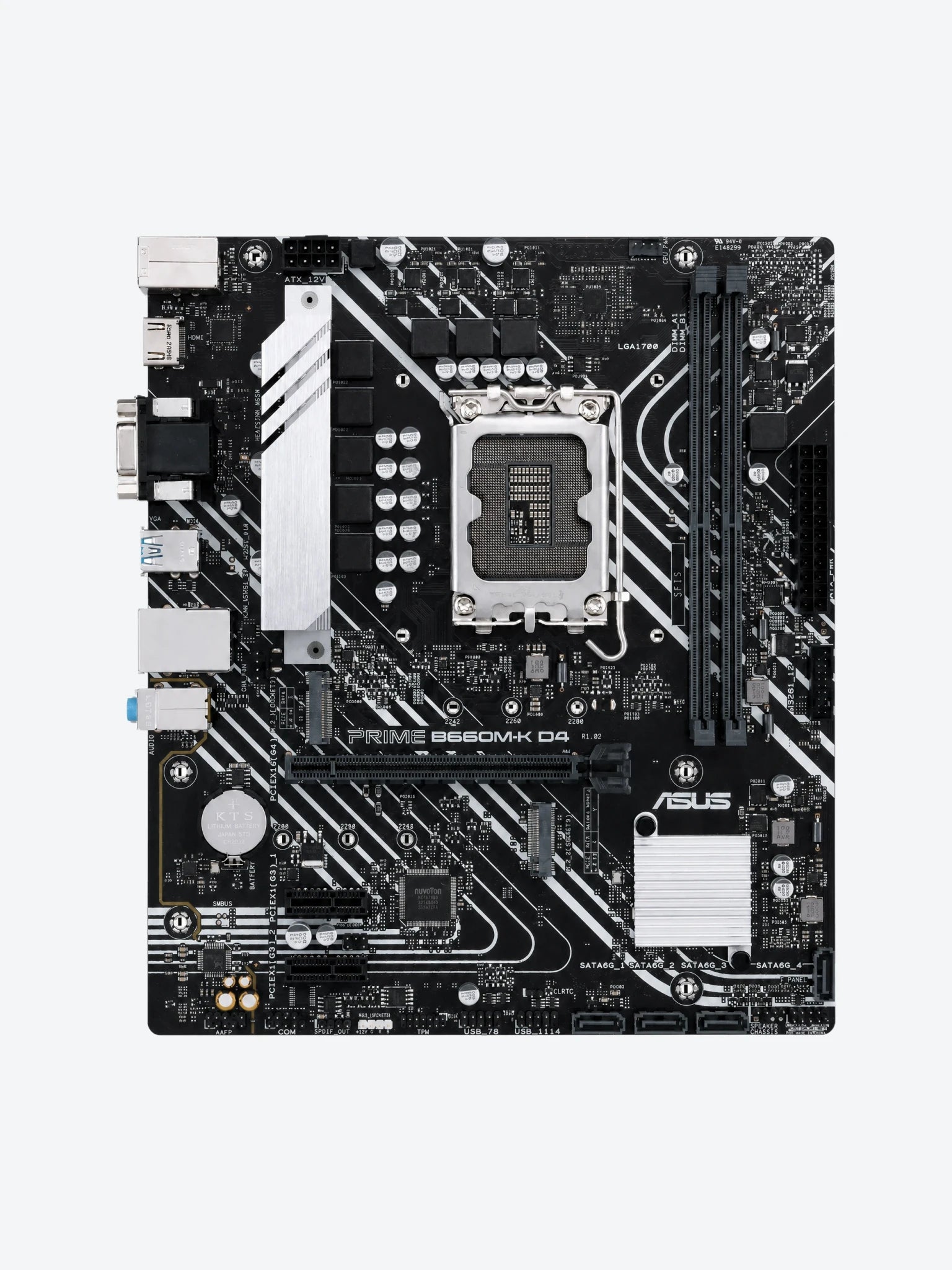 Tarjeta Madre Asus Prime B660M-K D4 LGA1700 Intel B660 D-Sub/ HDMI USB 3.2 Gen 1 Dual M.2 SATA Pcle 4.0 x16