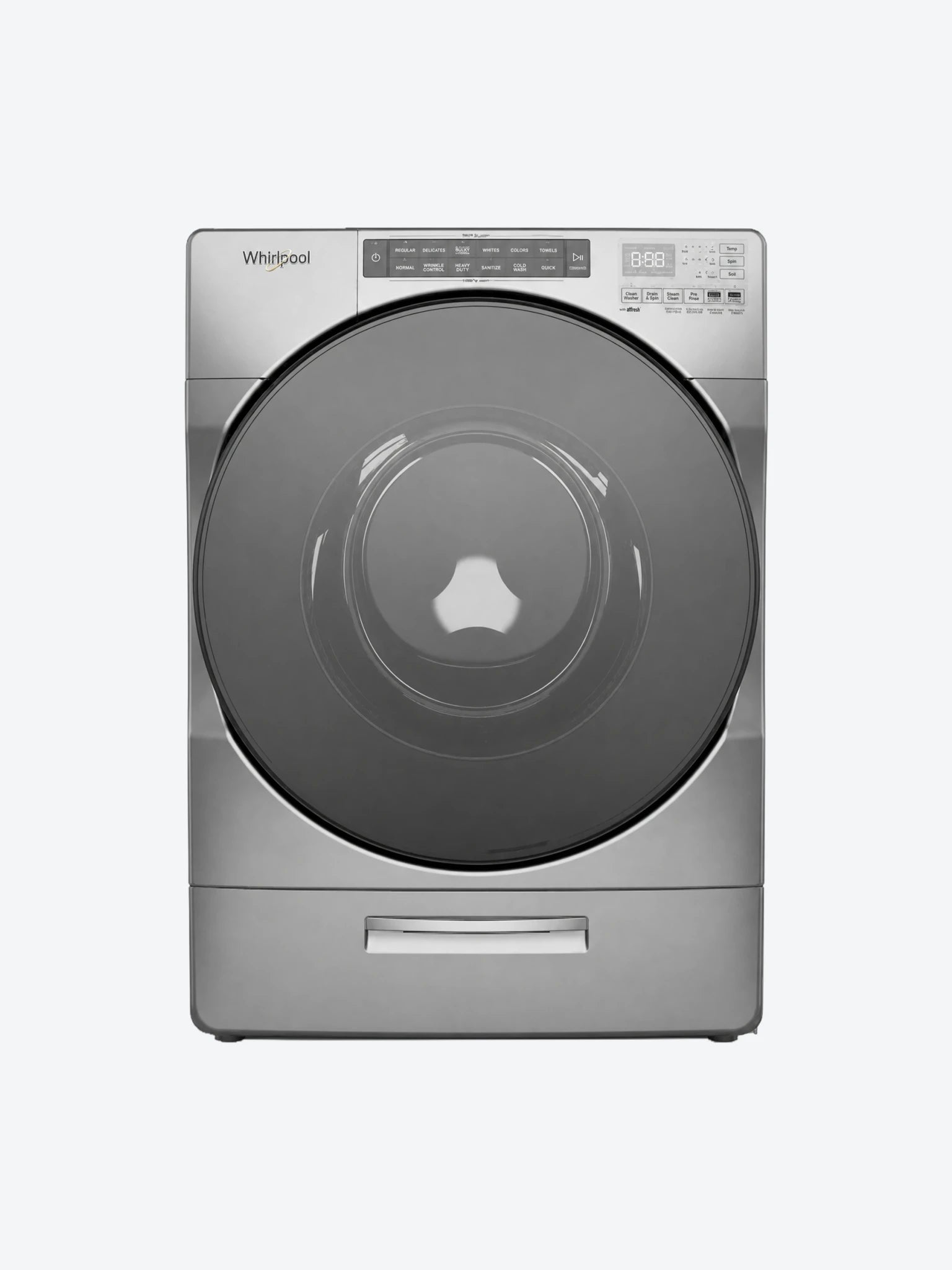 Lavasecadora Whirlpool 20Kg Electrica Con Dispensador Load&Go Carga Frontal Chrome Shadow