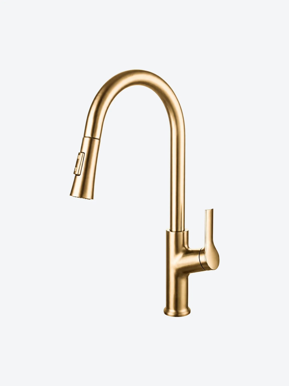 GRIFO PARA COCINA MONOMANDO CUELLO GANSO DORADO CEPILLADO AQ-1