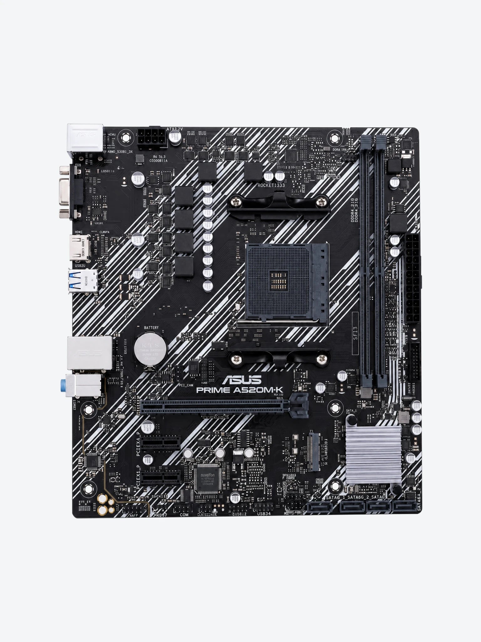 Motherboard Asus A520M-K 90MB1500-M0EAY0 AM4 2 DDR4 M.2 PCIe USB 3.2 7.1 CH Audio-1