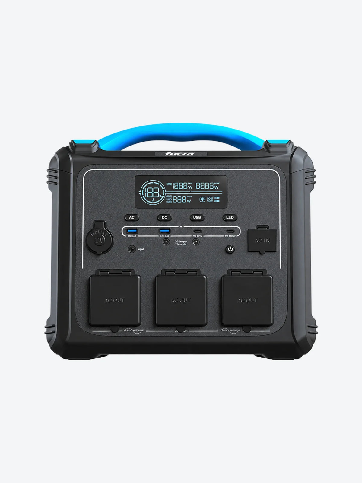 Forza Titan Series - Battery backup - 1200 Watt - AC 110/120 V - 3AC/8DC 3.75V LiMnFePO4