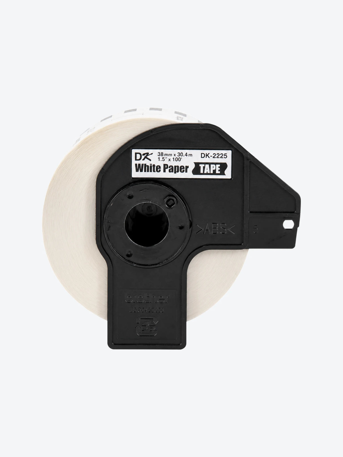 CINTA CONTINUA BROTHER DK2225 38MM X 30.4M COMPATIBLE CON IMPRESORAS QL BLANCO CON TEXTO NEGRO-1