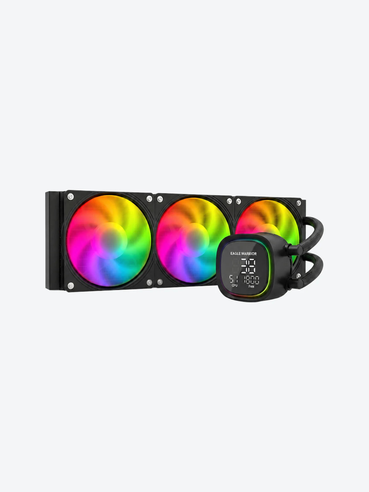 ENFRIAMIENTO LIQUIDO RGB EAGLE WARRIOR FROSTBITE HL360 FCFWT392001C AIO 3X120MM 4 PIN PWM LGA115X/17-1