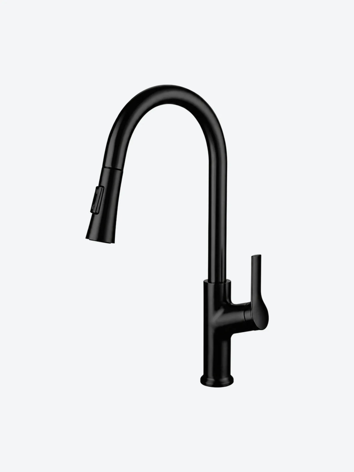 GRIFO PARA COCINA MONOMANDO CUELLO GANSO NEGRO MATE AQUA NUO-1