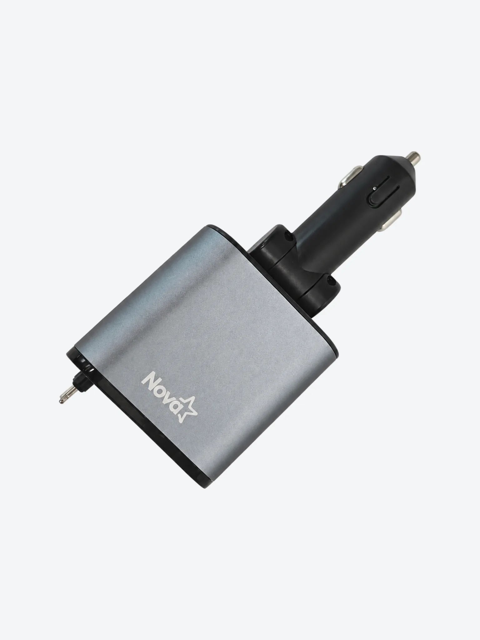 CARGADOR PARA CARRO RETRÁCTIL NOVA 65W CON PANTALLA USB-C / LIGHTNING / USB-A PA065EBC001C
