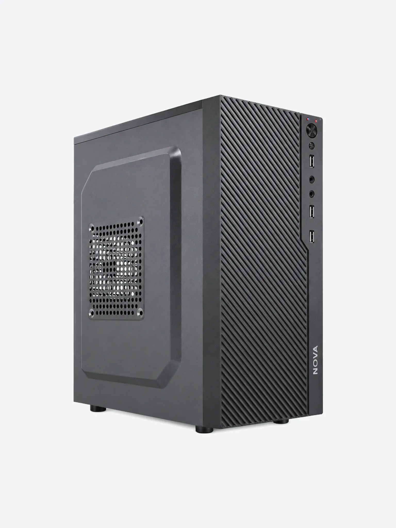 CASE NOVA CM04KTRA002C MINI TOWER SIN VENTILACIÓN INCLUIDA  CON PANEL LATERAL Y CON FUENTE DE PODER PE600RNF013C