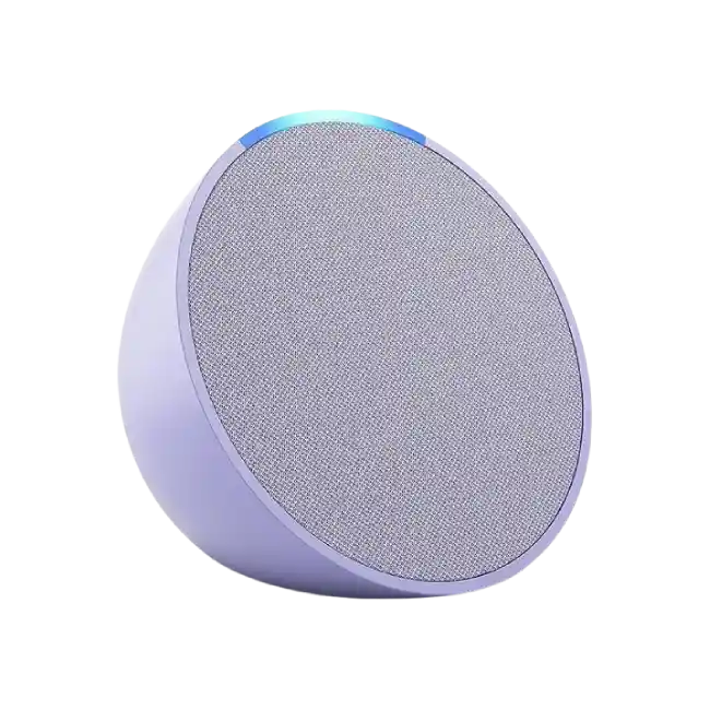 Combo Amazon Bocina Echo Pop Color Lavanda y Smart Plug Para Automatizar el Hogar-1