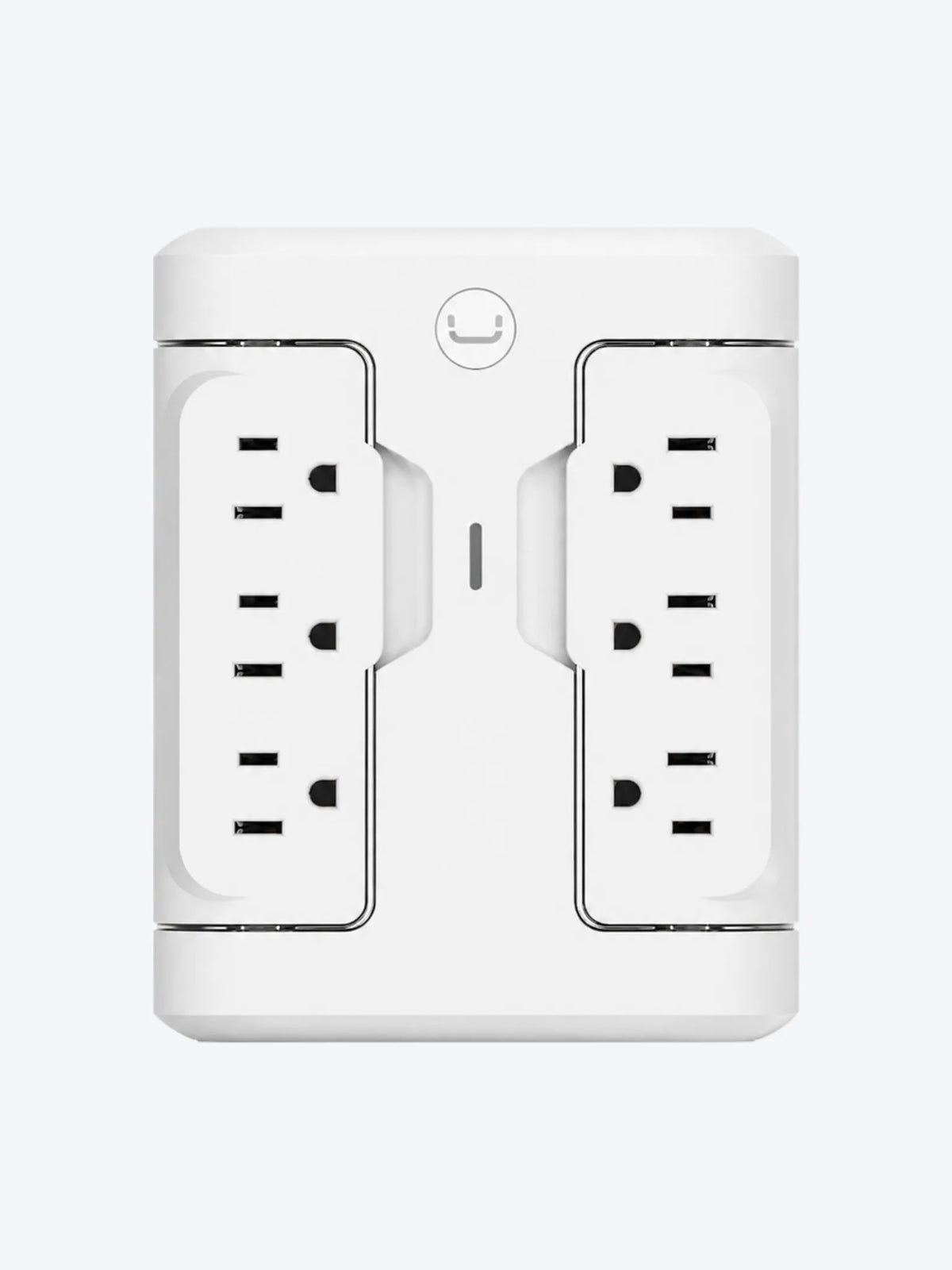 Regleta de pared con protector de sobretensin Unno Tekno PW5086WT PowerPod 6-en-1 giratorio blanco