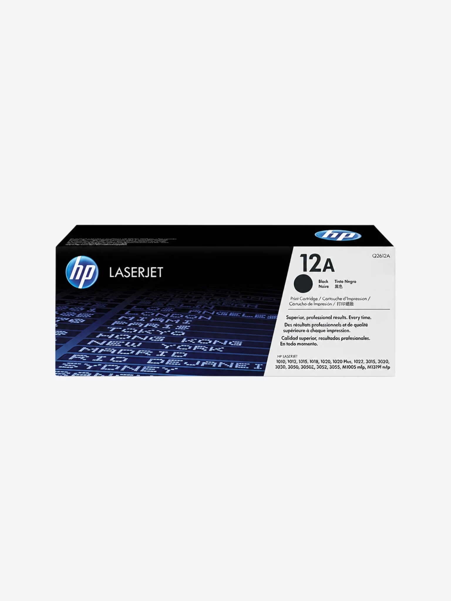 HP 12A - Negro - original - LaserJet - cartucho de tóner (Q2612A) - para LaserJet 1010, 1012, 1015, 1018, 1020, 1022, 3015, 3020, 3030, 3050, 3052, 3055, M1005