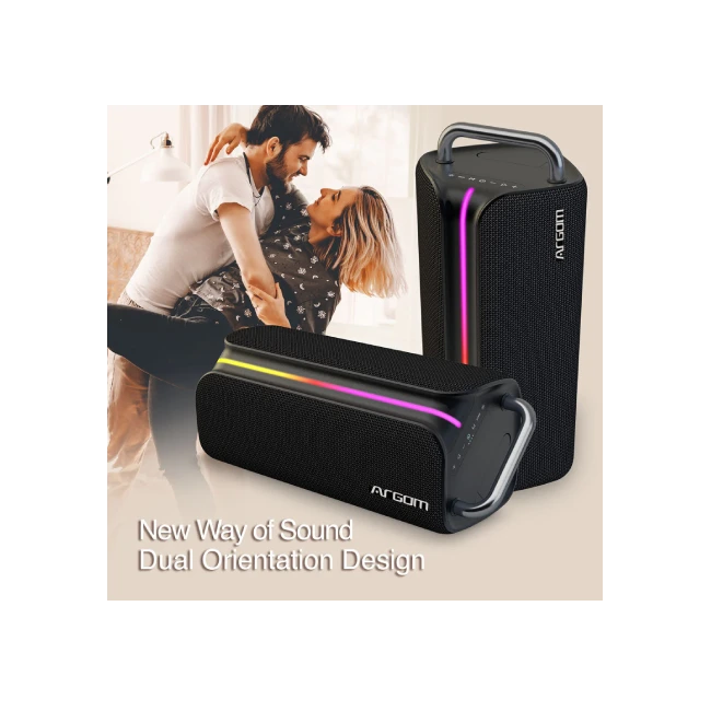 Bocina Argom ARG-SP-3366BK Ambience 66 BT 22W RMS con Luces RGB Funcion TWS Color Negro-10
