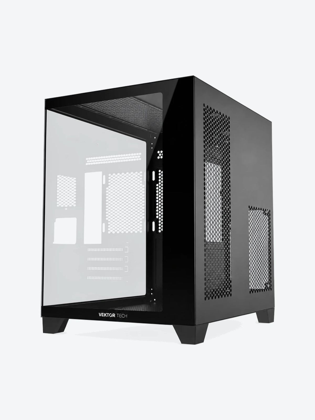 Case Gaming VektorTech QGM-570 Media Torre Vidrio Templado Micro-ATX Negro (Sin Fuente)-1