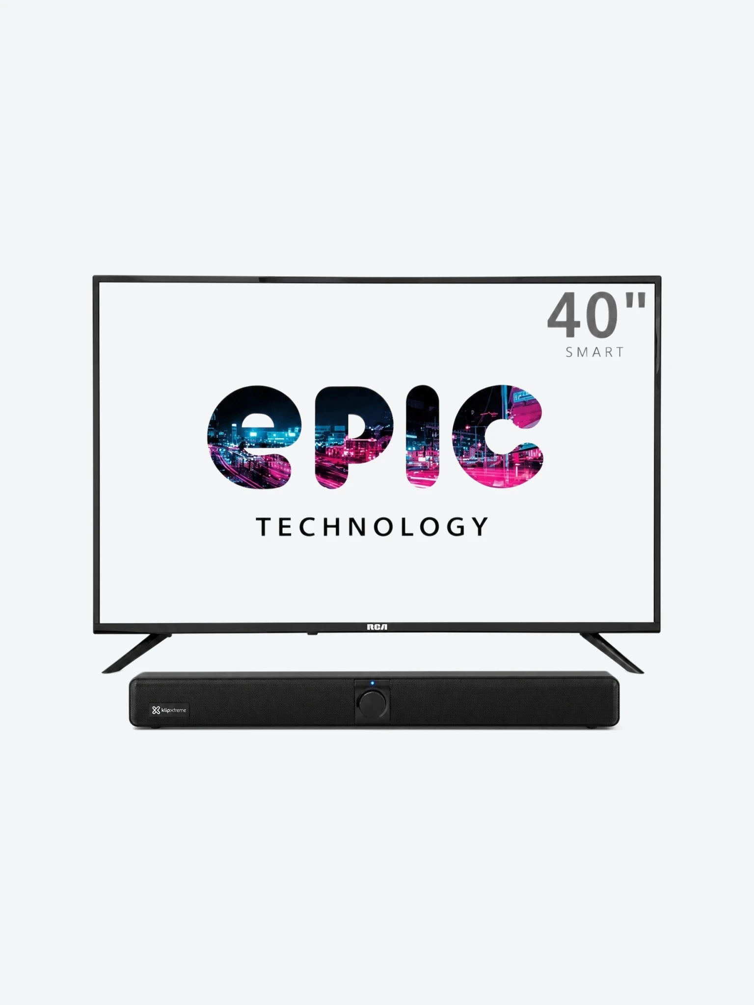 Combo Tv RCA 40" smart+ barra de sonido klip xtreme ksb-210