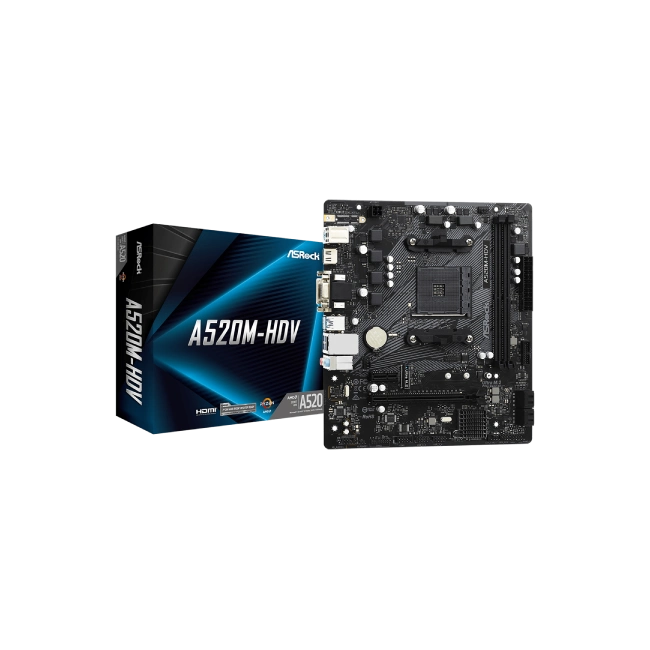 Tarjeta Madre Asrock A520M-HDV M4 90-MXBE50-A0UAYAZ MICRO ATX DDR4-2