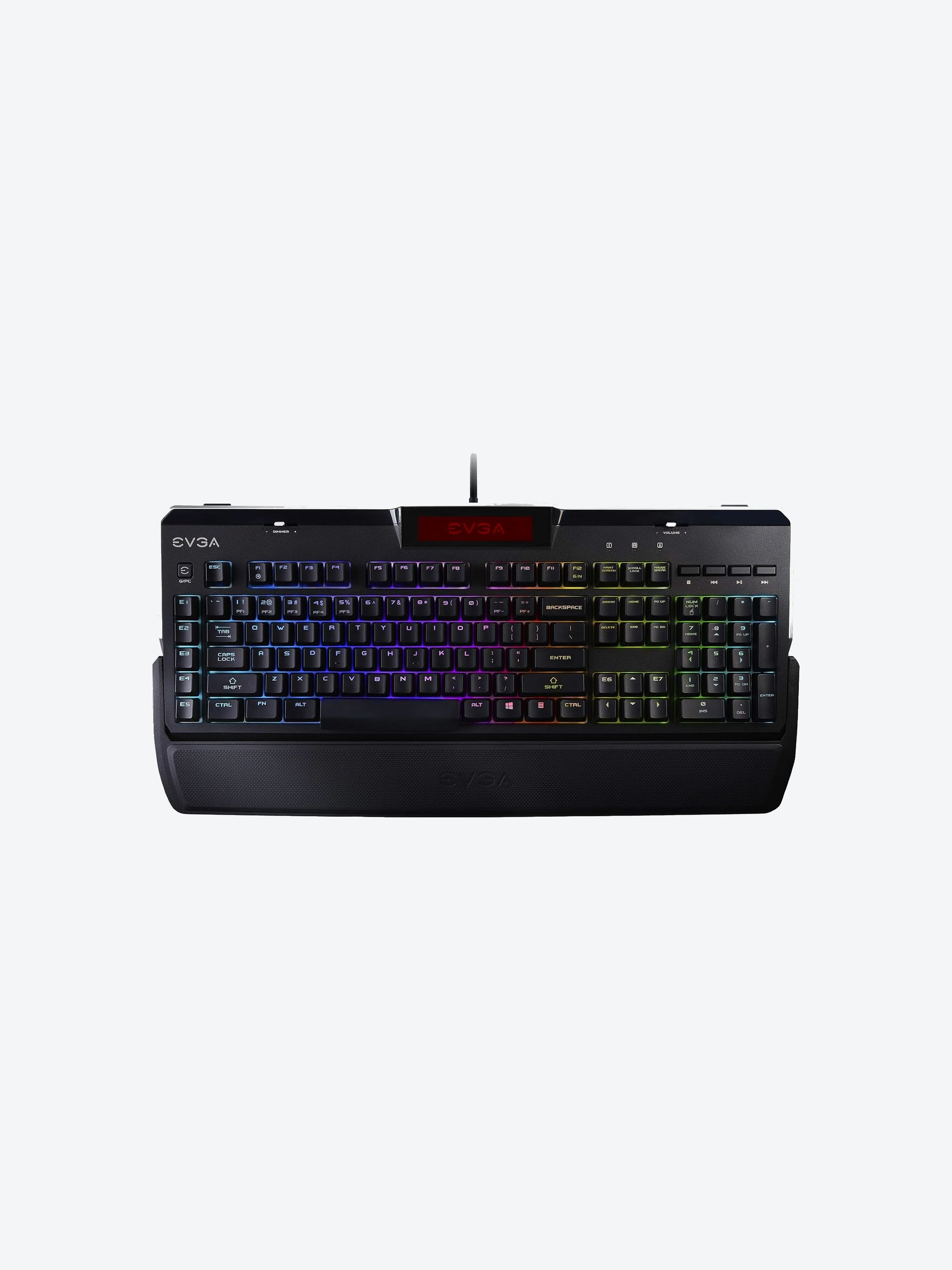 TECLADO GAMING EVGA USB Z10 RGB INGLES COLOR CAFÉ