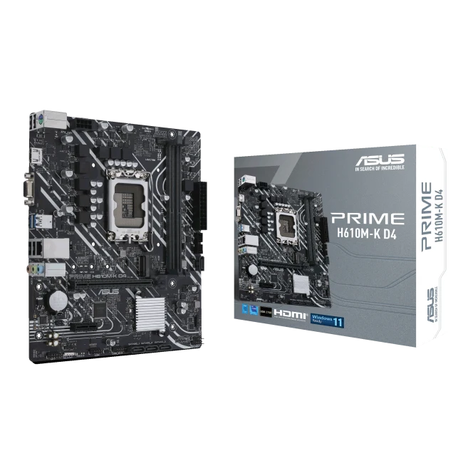 Tarjeta Madre Asus Prime H610M-K D4 90MB1A10-M0EAY0 LGA1700 Intel H610 2*DDR4 Pcle x16 3.2 SATA HDMI/D-Sub