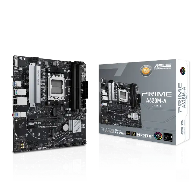 Tarjeta Madre Asus Prime A620M-A CSM AM5 AMD A620 4xDDR5 Pcle 4.0 DP/VGA/HDMI-4