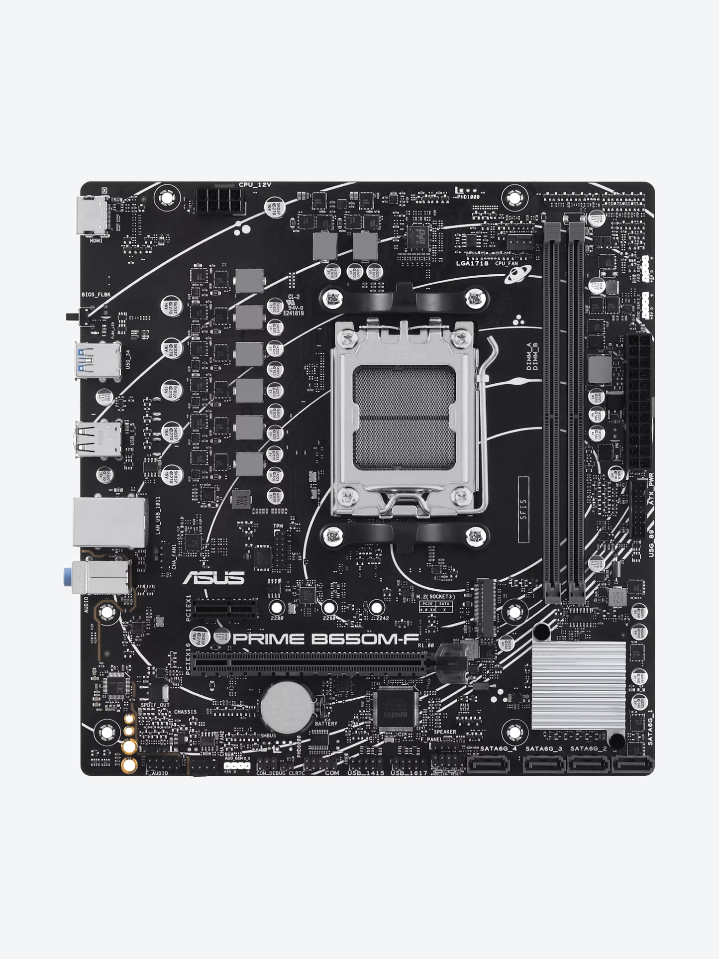 TARJETA MADRE ASUS PRIME B650M-F AM5 MICRO-ATX DDR5 90MB1HK0-M0EAY0 NEGRO