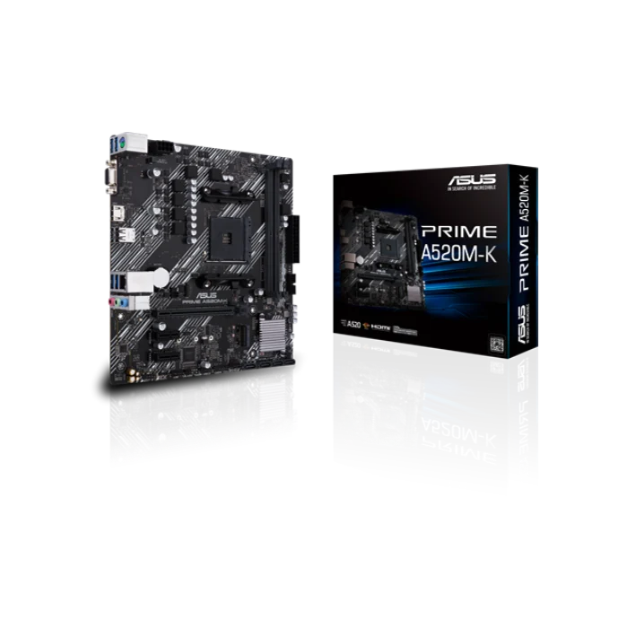 Motherboard Asus A520M-K 90MB1500-M0EAY0 AM4 2 DDR4 M.2 PCIe USB 3.2 7.1 CH Audio-2