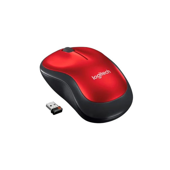 MOUSE M185 INALAMBRICO 2.4GHZ COLOR ROJO LOGITECH-4
