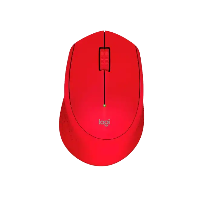 MOUSE M280 DIESTRO-OPTICO-3 BOTONES INALAMBRICO COLOR ROJO LOGITECH-3