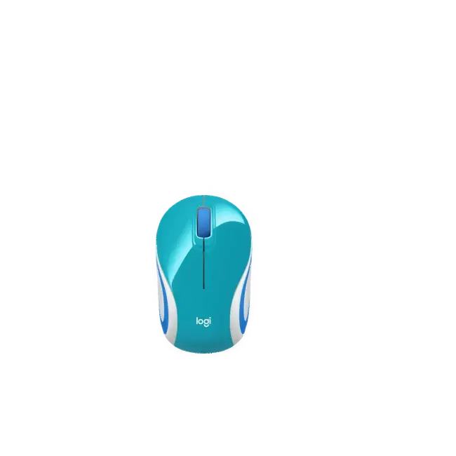 MOUSE M187 OPTICO 3 BOTONES INALAMBRICO COLOR BRIGHT TEAL LOGITECH-1