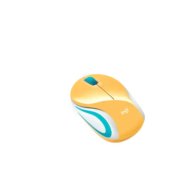 MOUSE M187 OPTICO 3 BOTONES INALAMBRICO COLOR BANANA LOGITECH-3
