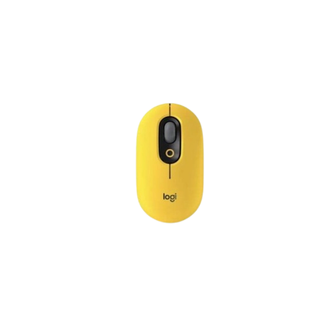 Mouse Logitech Pop Con Emoji Personalizado 4 Botones Inalambrico Bluetooth Color Amarillo-4