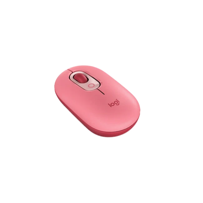 Mouse Logitech Pop Con Emoji Personalizado 4 Botones Inalambrico Bluetooth Color Rosa-1