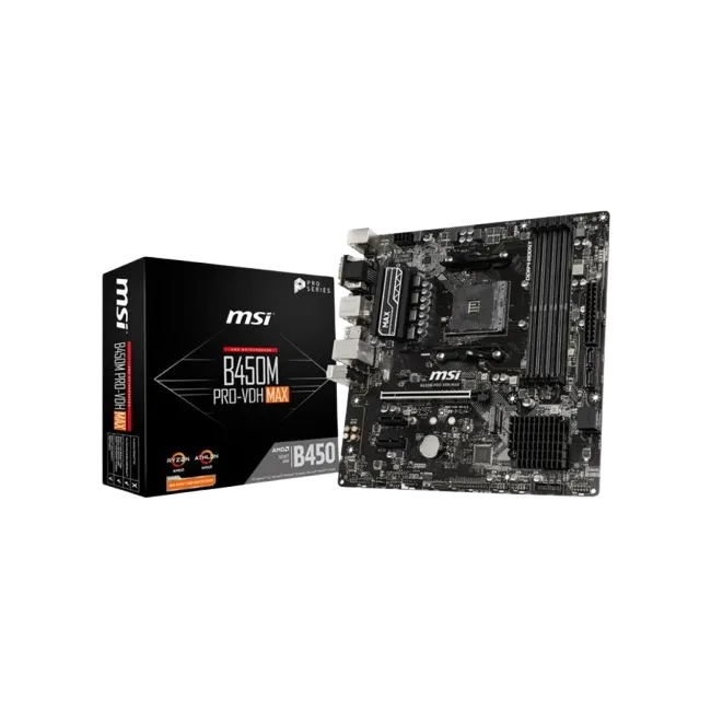 Tarjeta Madre MSI B450M PRO-VDH Max 911-7A38-063 AMD PCI Express 3.0 DDR4