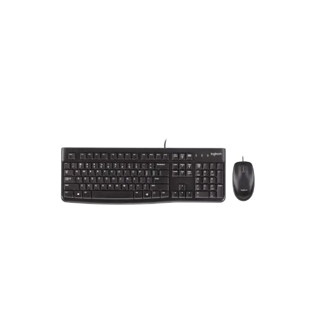 COMBO LOGITECH TECLADO Y MOUSE ALÁMBRICO MK120 NEGRO