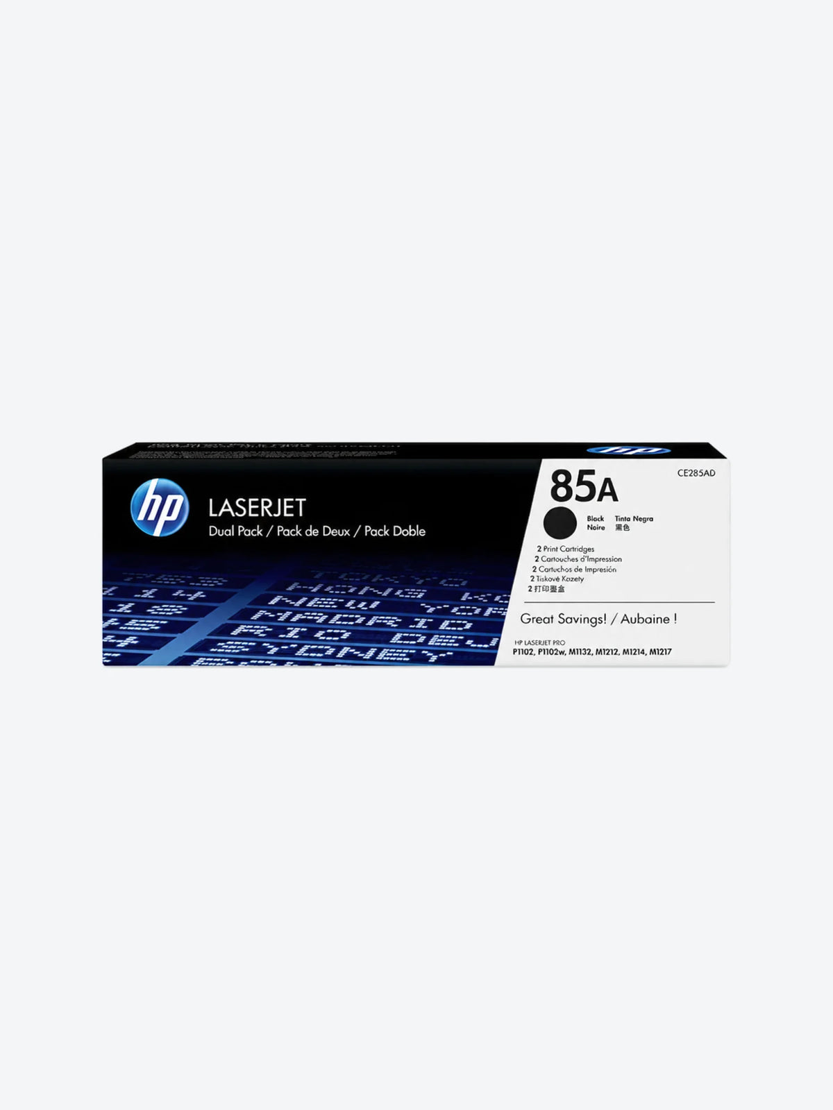 HP 85A - Paquete de 2 - negro - original - LaserJet - cartucho de tóner (CE285AD) - para LaserJet Pro M1132 MFP, M1212nf MFP, M1217nfw MFP, P1102, P1102s, P1102W, P1109, P1109W-1