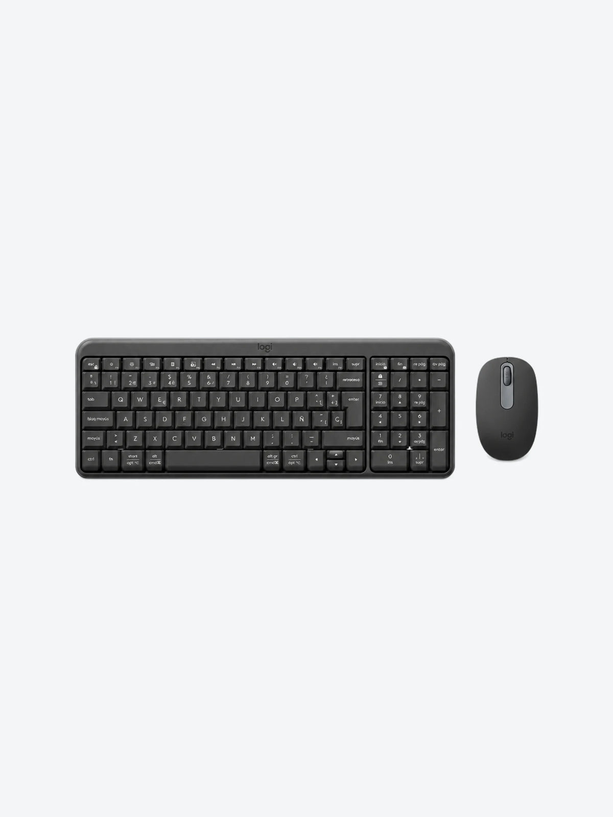 Logitech - MK250 Compact Bluetooth Wireless Combo - Spanish - Graphite-1