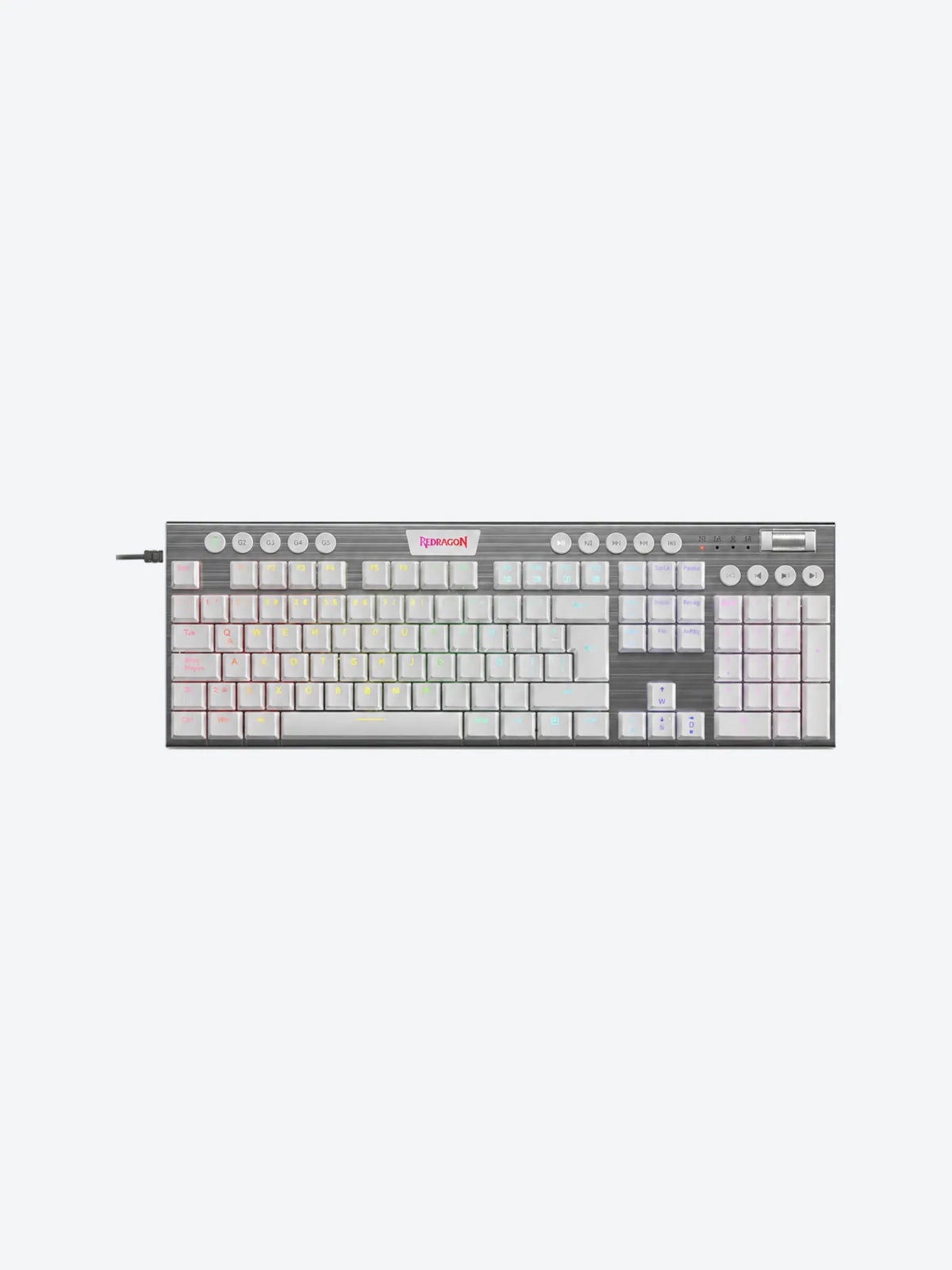TECLADO GAMING RGB REDRAGON HORUS FS K619W MECÁNICO ALÁMBRICO  ESPAÑOL SWITCH ROJO-1