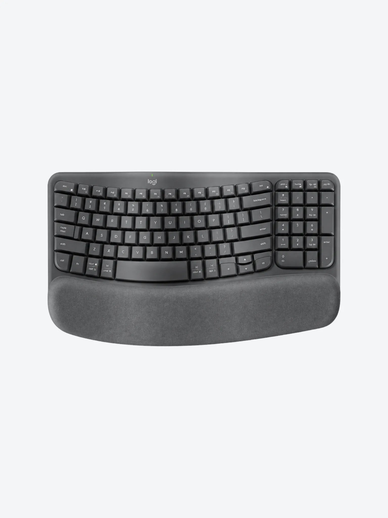 TECLADO LOGITECH WAVE KEYS ERGONOMICO GRAFITO