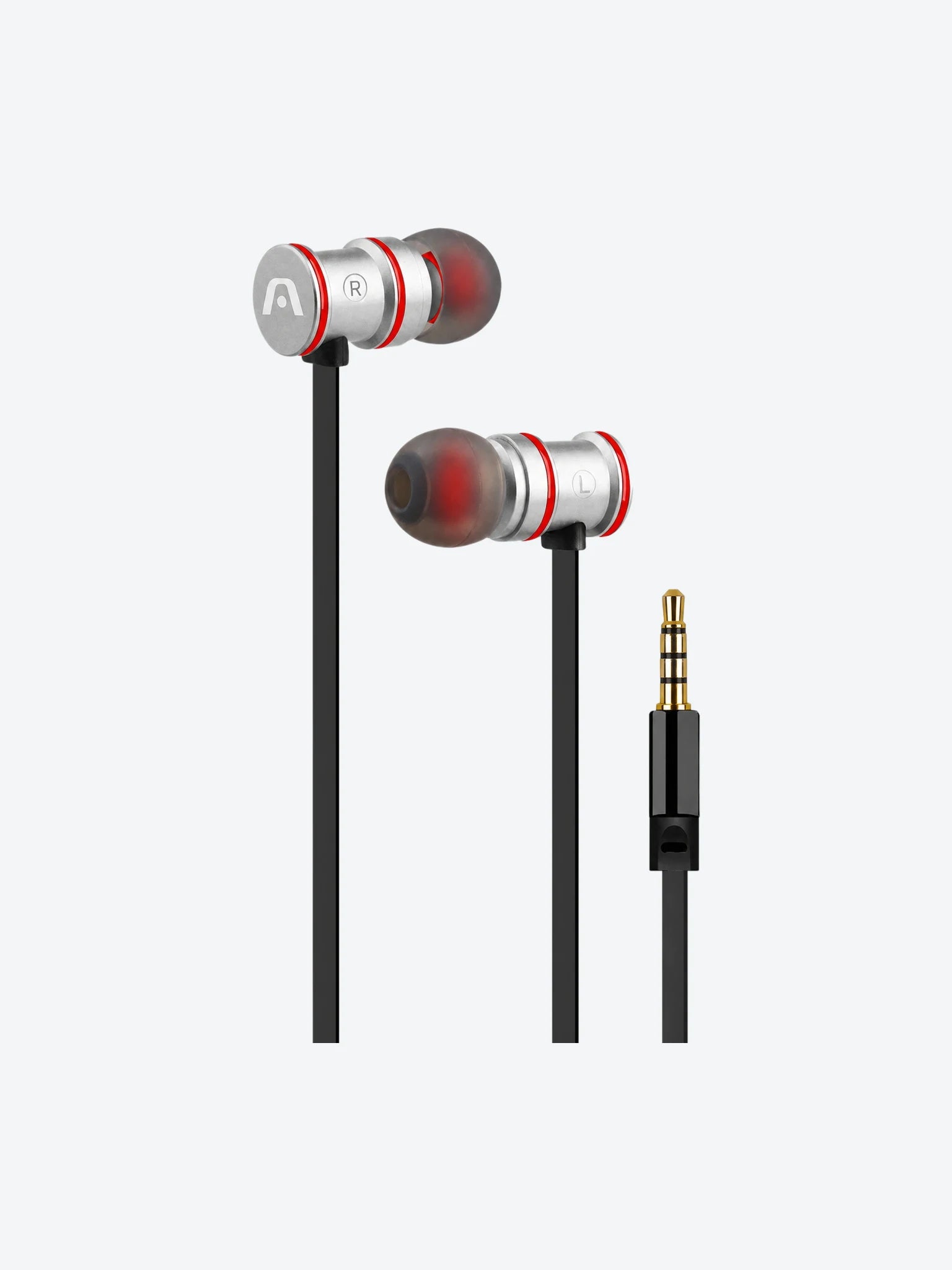 Auriculares Argom ARG-HS-0628SL Ultimate Sound Klass Magnetico Cable Plano Con Microfono Color Plateado