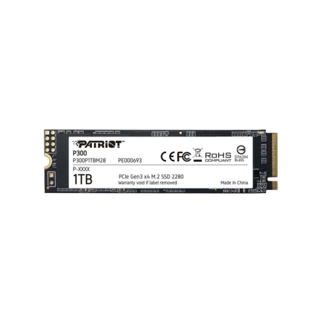 Disco Solido Interno Patriot P300 1TB M.2 Pvle Gen3 x4 P300P1TBM28