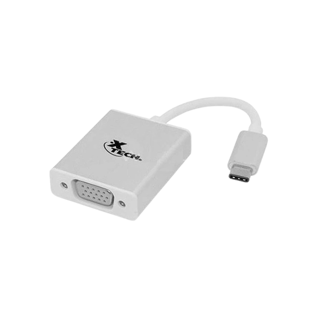 Xtech - Display adapter - USB Type C - VGA - Aluminum silver - XTC-552-3