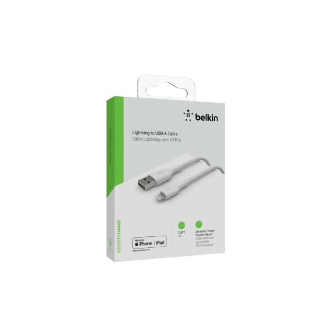Belkin BoostCharge - Cable Lightning - Lightning macho a USB macho - 1 m - blanco-3