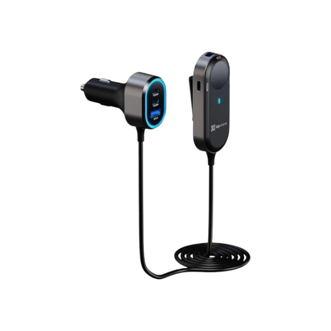 Klip Xtreme KCC-100 - Car power adapter - 100 Watt - 4x 24pin USB-C / 2x 9pin USB-A - Cellular phone / Tablet - Car - Para Smartphones, tablets, small devices-1
