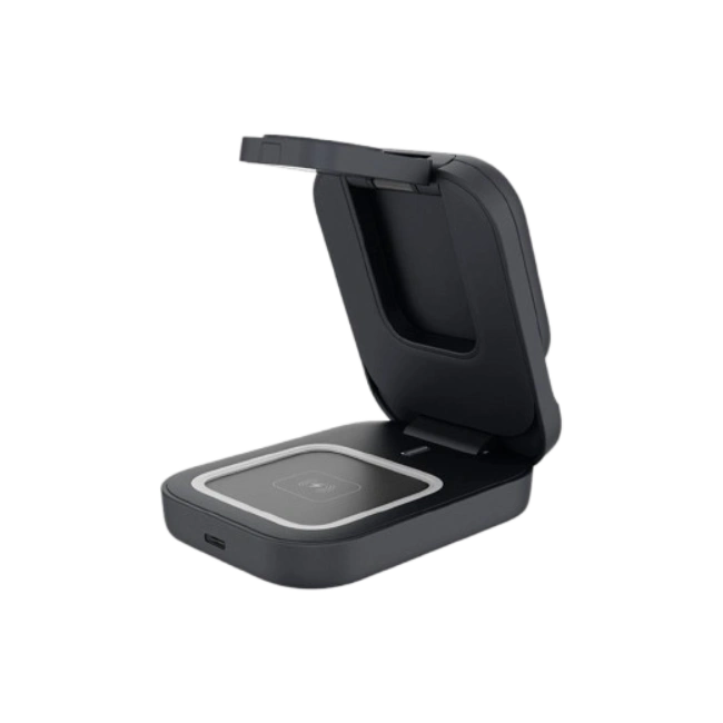 Klip Xtreme KDC-150 - Charging stand / battery charger - 15 Watt - 24 pin USB-C - Cellular phone / Wireless earbuds / Apple AirPods / Apple Watch - Wireless - Para Smartphones