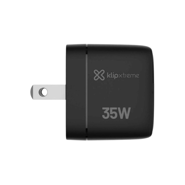 Klip Xtreme - Power converter / charger - 35 Watt - 24 pin USB-C / 9 pin USB Type A - Cellular phone / Tablet - Wall - Para Smartphones, tablets, small devices-4