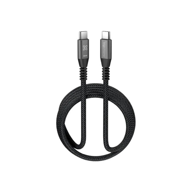 Klip Xtreme - USB cable - 24 pin USB-C - 3 m - Black - 60W Braided Fast charging-1